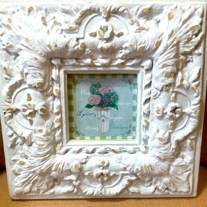 Elegant White Lady Jane LTF. French Bouquet Framed Print